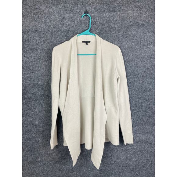EILEEN FISHER Open Cardigan Women's M Silk Organic Cotton Draped Open Front - Picture 1 of 16